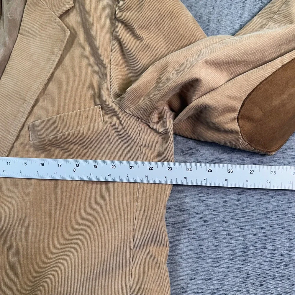 VTG Levis Menswear Corduroy Sport Coat Blazer 48R Brown‎ Suede Elbow Patches